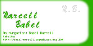 marcell babel business card